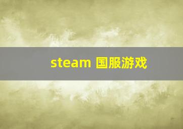 steam 国服游戏